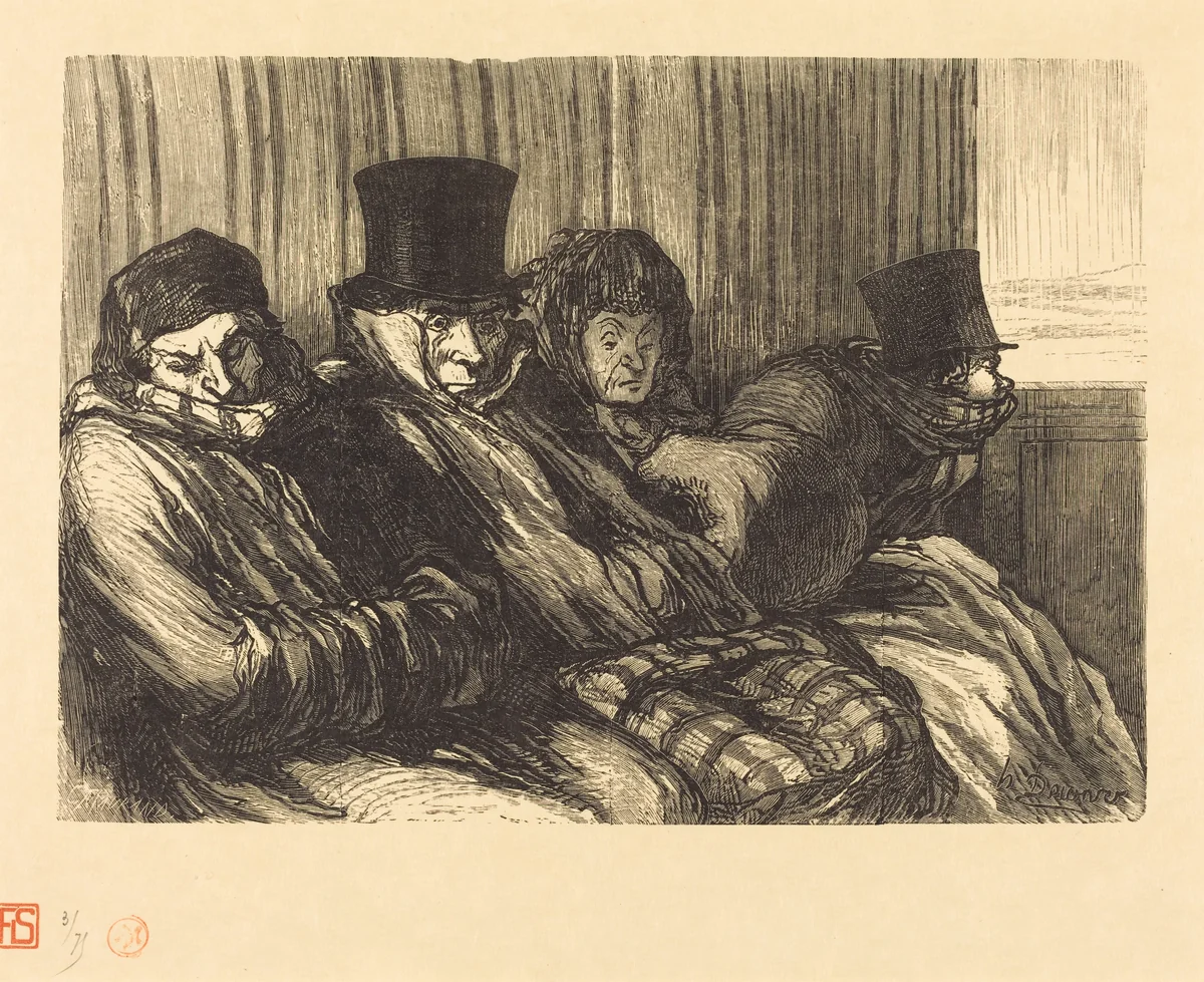 Train de plaisir by Charles Maurand; Honoré Daumier, portfolio, 1862