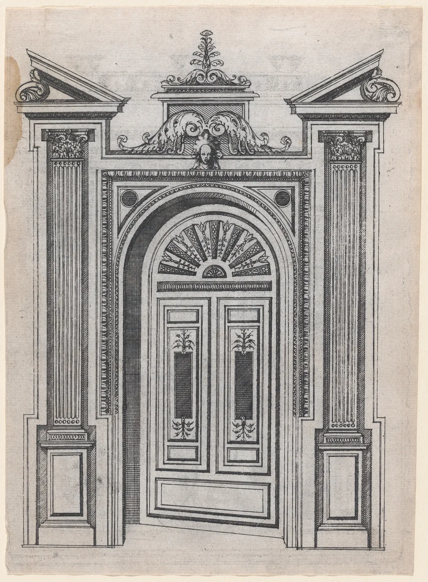Design for a Door Frame by Jacques Androuet du Cerceau, print, 1565-1570