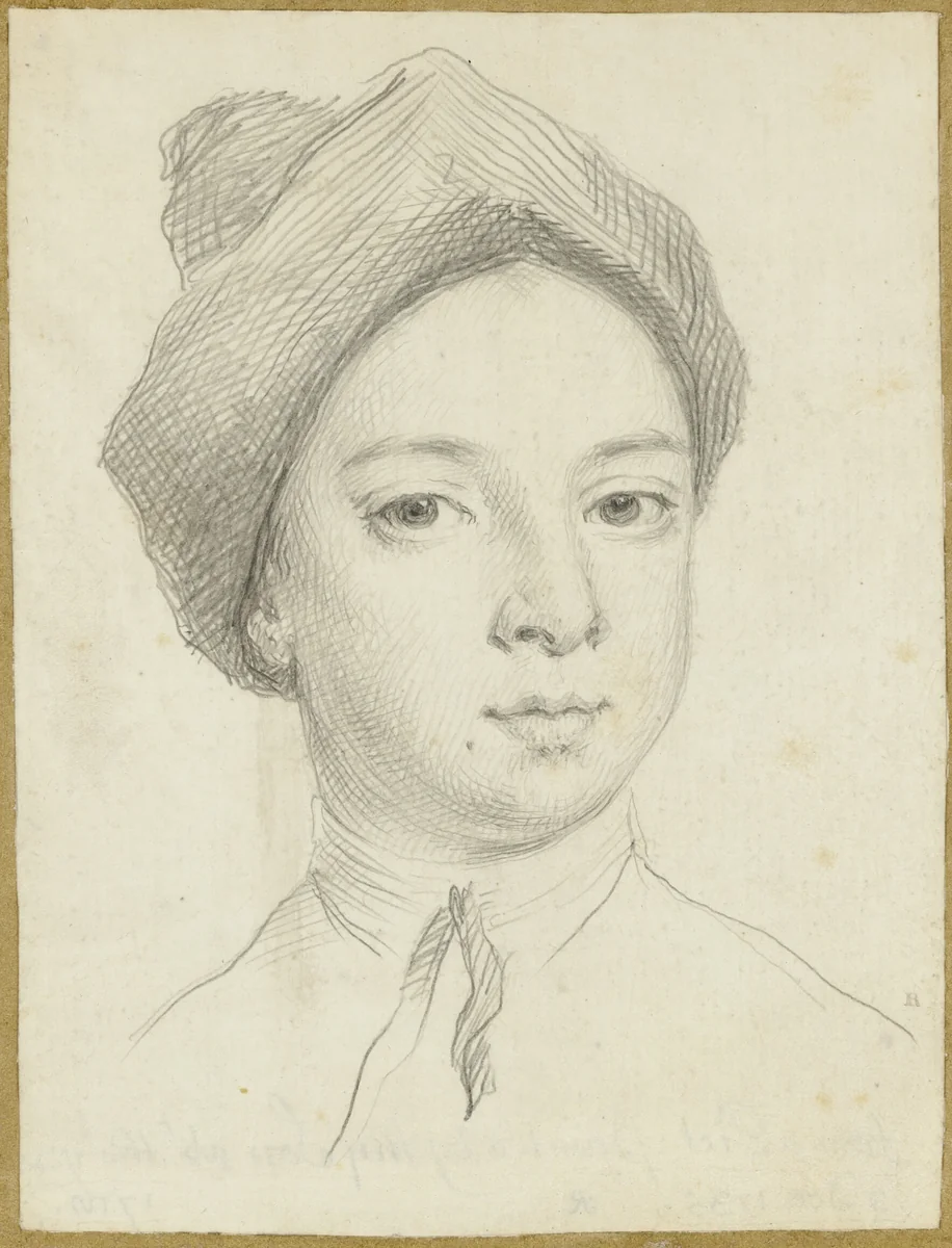 Portrait of Isaac Richardson by Jonathan Richardson, drawing, 1735