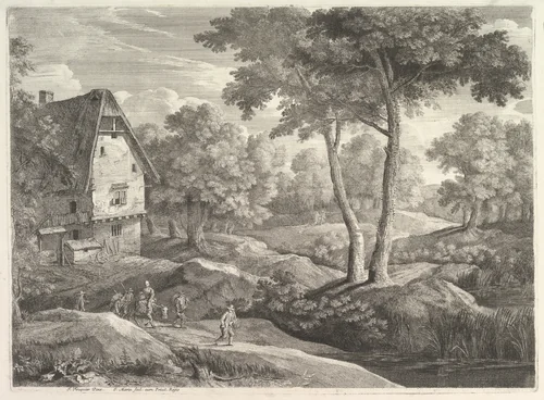 Paysans en Marche by Jean Morin, print, 1605-1650