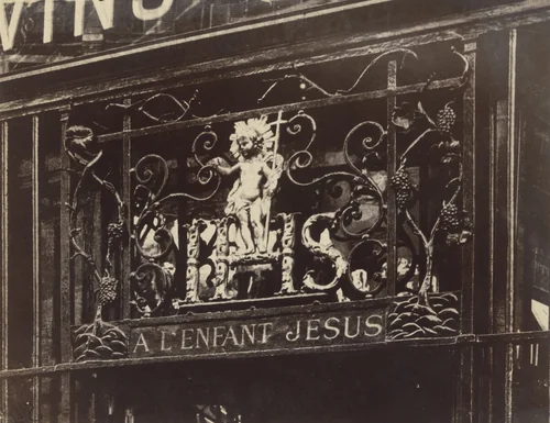 À l'enfant Jesus. Rue des Bourdonnais 33 by Eugène Atget, photograph, 1908