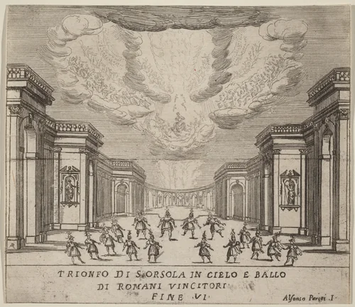 The Triumph of Saint Ursula in Heaven and the Roman Conquerors by Alfonso Parigi II, print, 1606-1656