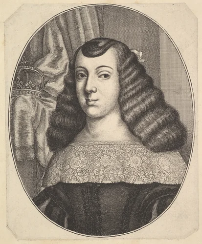 Catherine of Braganza by Wenceslaus Hollar, print, 1661