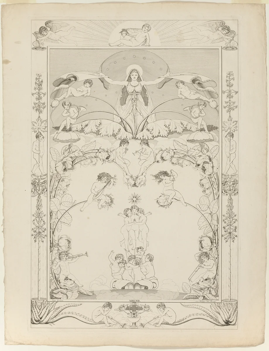 Evening by Phillip Otto Runge, print, 1803-1805