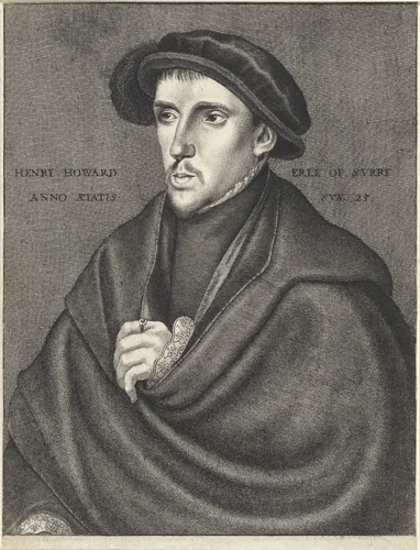 Portret van Henry Howard, graaf van Surrey by Wenceslaus Hollar, print, 1644-1652