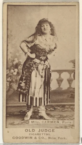 Mlle. Carmen, Paris, from the Actors and Actresses series (N171) for Old Judge Cigarettes by Goodwin & Company, photograph, 1886-1890
