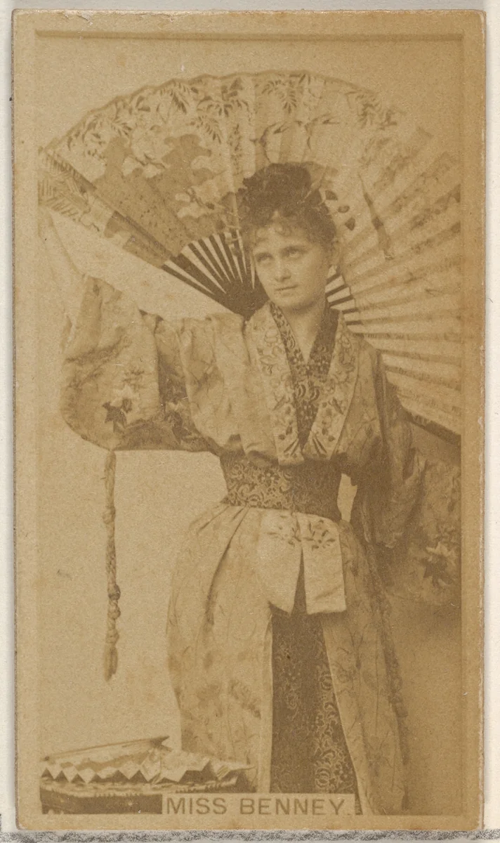 Miss Benney, from the Actors and Actresses series (N45, Type 8) for Virginia Brights Cigarettes by Allen & Ginter, photograph, 1885-1891