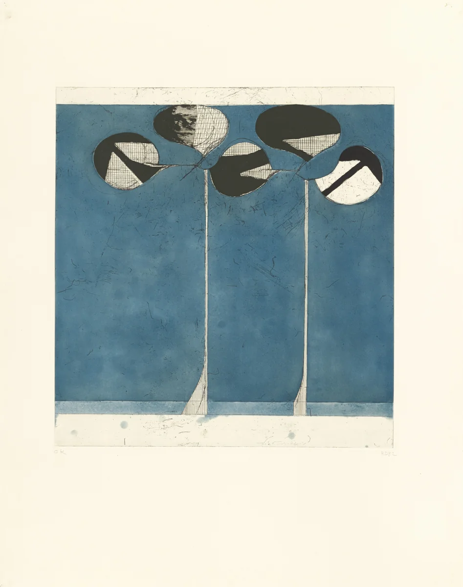 Clubs Blue Ground by Richard Diebenkorn, print, 1982