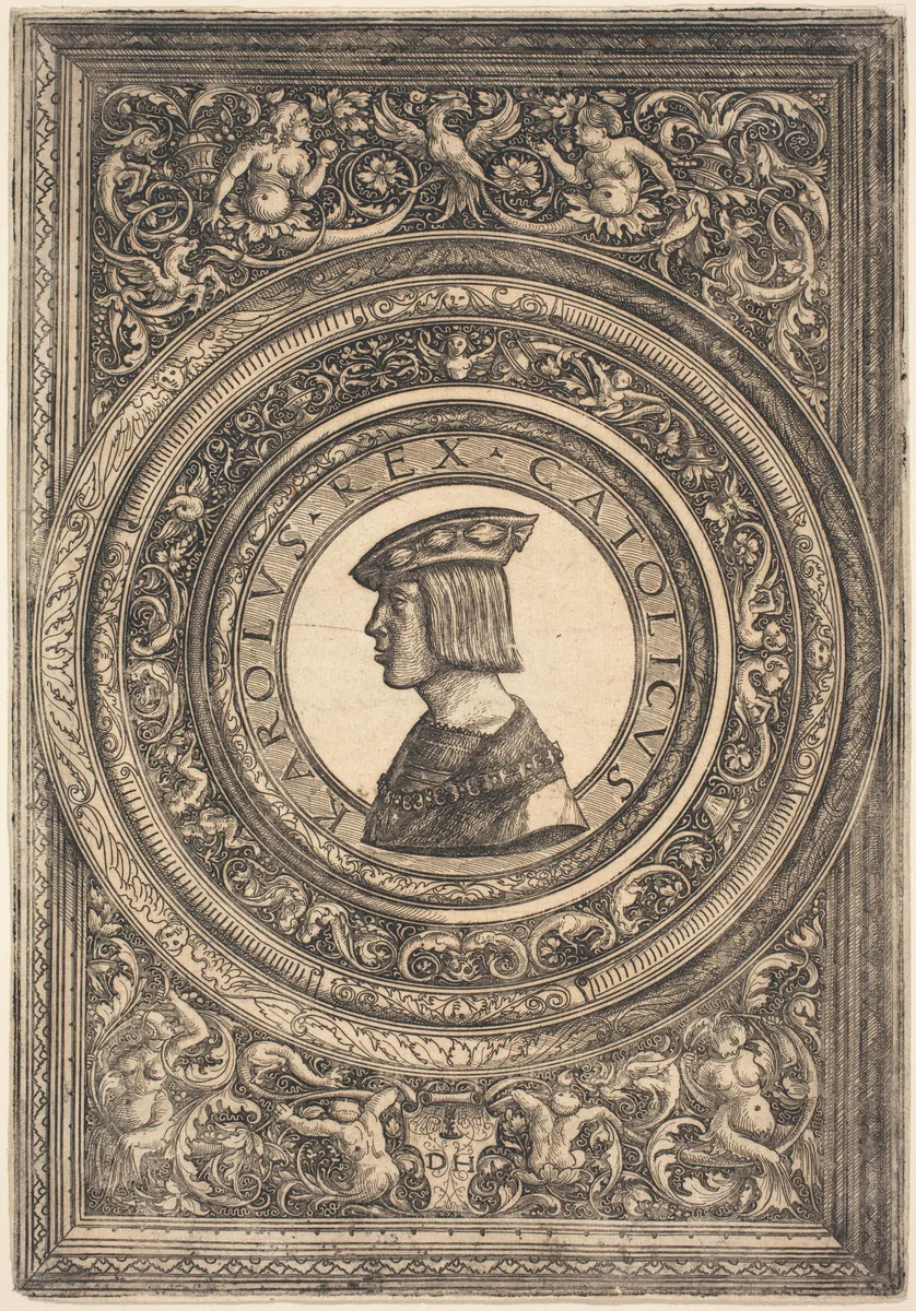 Emperor Charles V by Daniel Hopfer, print, 1514-1524