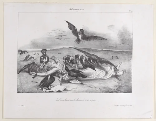 France Delivered to the Crows by J. J. Grandville, print, 1831