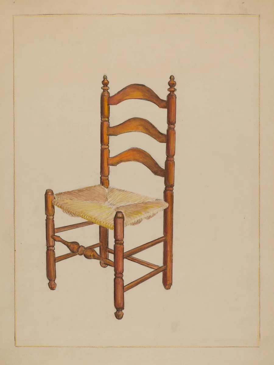 Straw Bottom Chair by George Nelson, index of american design, 1936