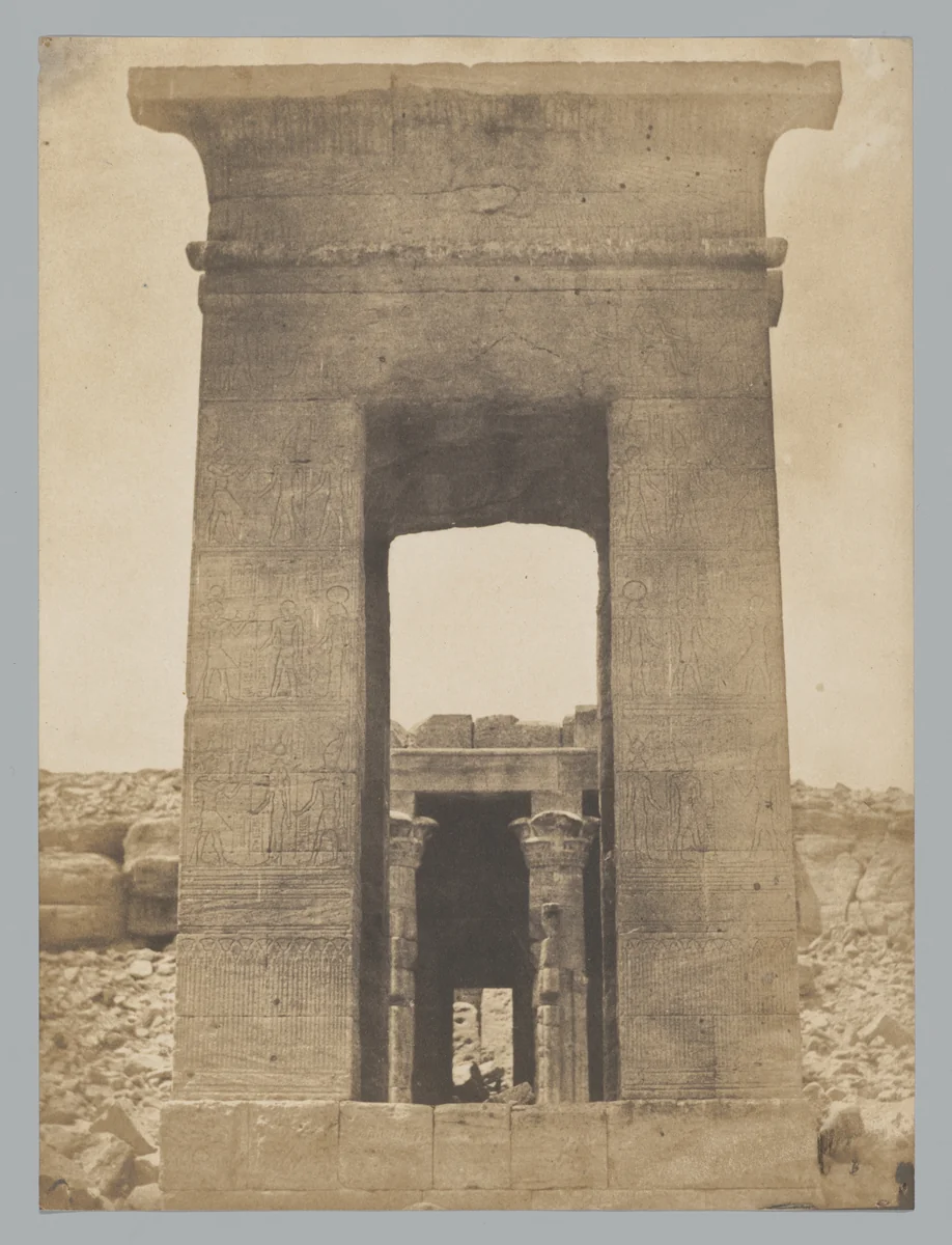 Propylon du Temple de Dandour (Tropique du Cancer) by Maxime Du Camp, photograph, 1850