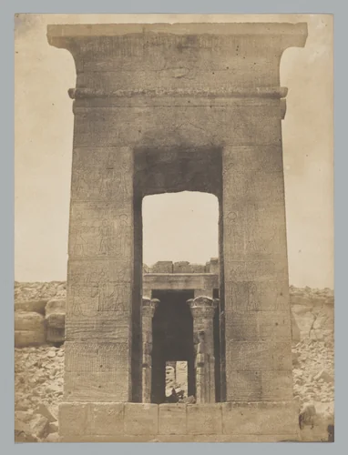 Propylon du Temple de Dandour (Tropique du Cancer) by Maxime Du Camp, photograph, 1850