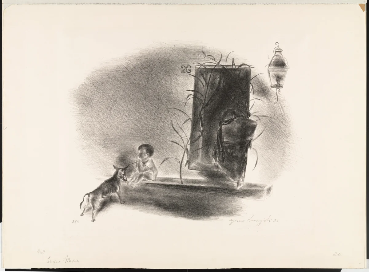 Taxco, Mexico by Yasuo Kuniyoshi, print, 1935