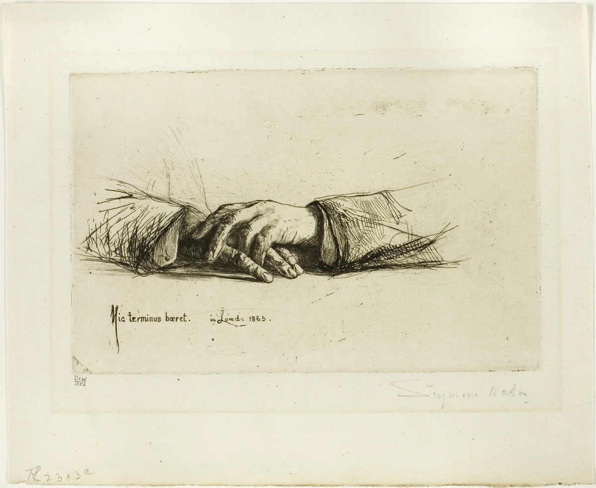 Hands Folded by Francis Seymour-Haden, print, 1865