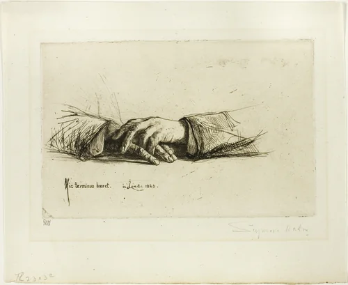 Hands Folded by Francis Seymour-Haden, print, 1865