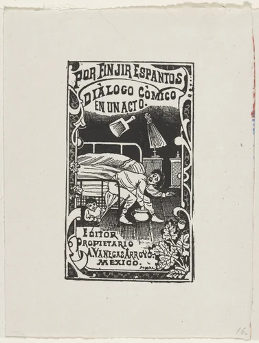 How to Scare Ghosts (Por Finjir Espantos) from 25 Prints of José Guadalupe Posada by José Guadalupe Posada, print, 1890
