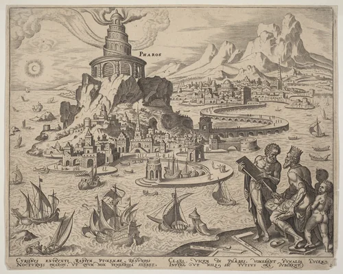 Pharos (The Lighthouse at Alexandria) by Philip Galle
Maerten van Heemskerck
Theodor Galle, print, 1572