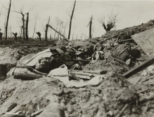 Prisoners Killed by the Germans at Hill Sixty by Underwood and Underwood, photograph, 1915