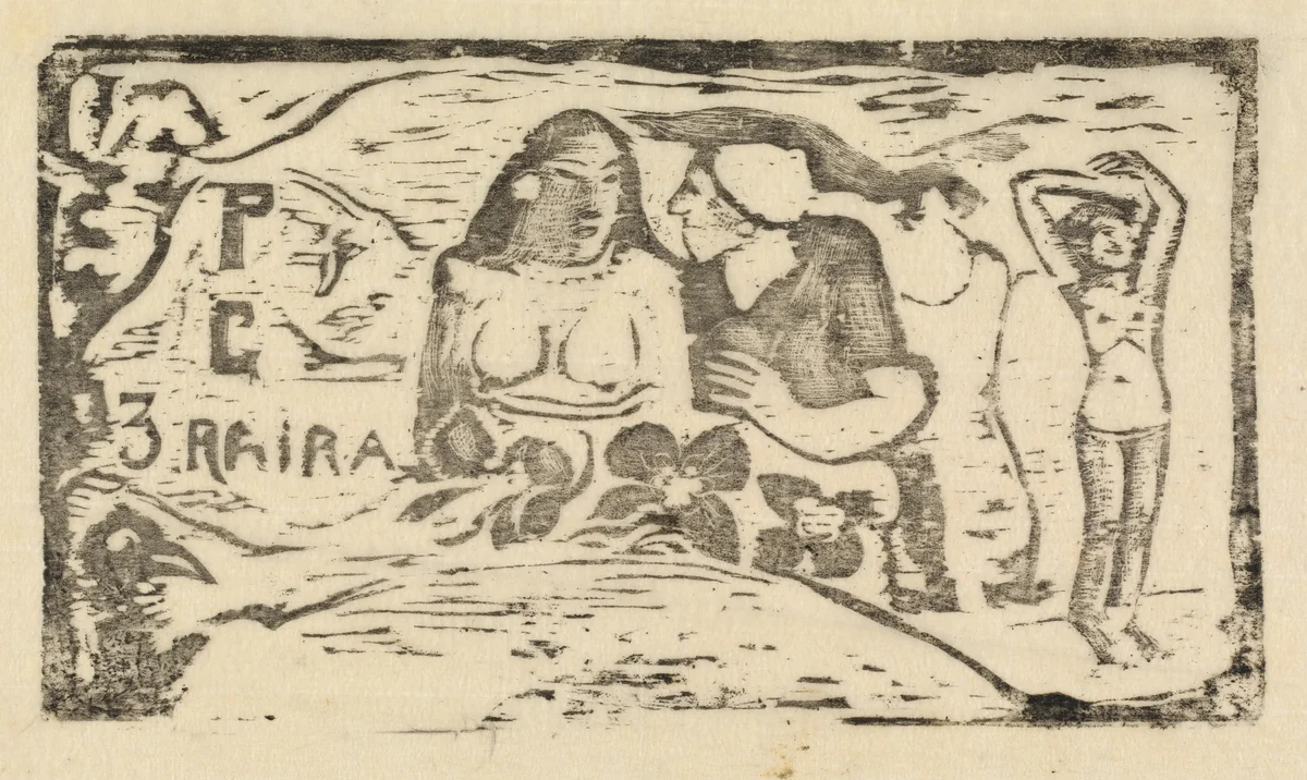 Title Page for "Le Sourire" (Titre du Sourire) by Paul Gauguin, print, 1899-1900