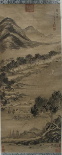 Wind and Water: Landscape in the Style of Mi Fu by Unidentified Artist, painting, 1368-1911