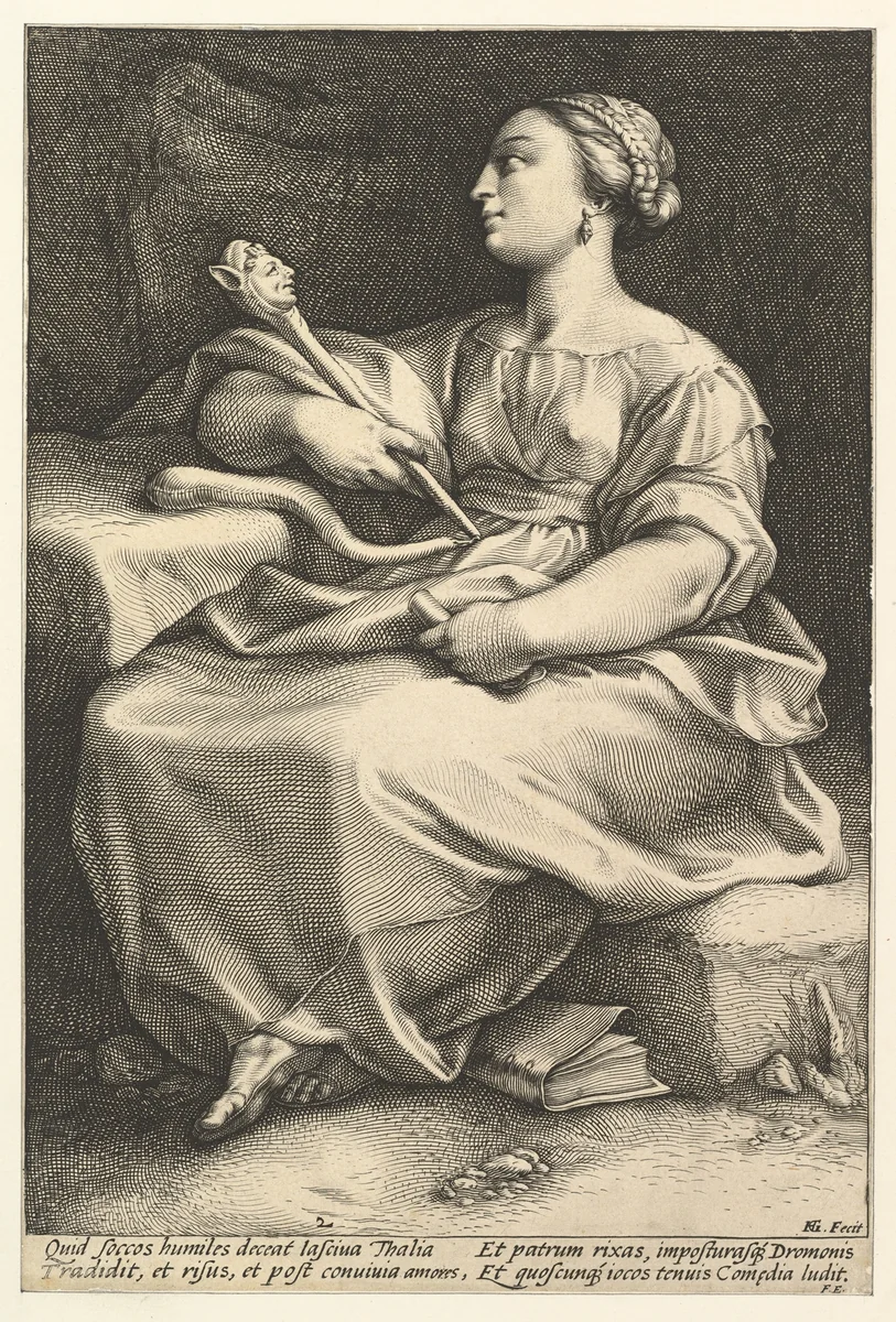 Thalia by Hendrick Goltzius, print, 1570-1617