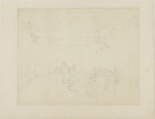 Study for Board Room of the Admiralty, from Microcosm of London by Augustus Charles Pugin
Thomas Rowlandson, drawing, 1807-1808