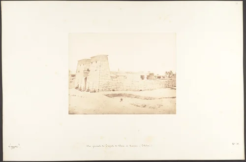 Vue générale du Temple de Khons, à Karnac, Thèbes by Maxime Du Camp, photograph, 1849-1850
