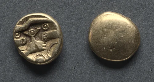 Quarter Stater: Tree (obverse); Plain Field (reverse) by Unknown, metalwork, -130--15