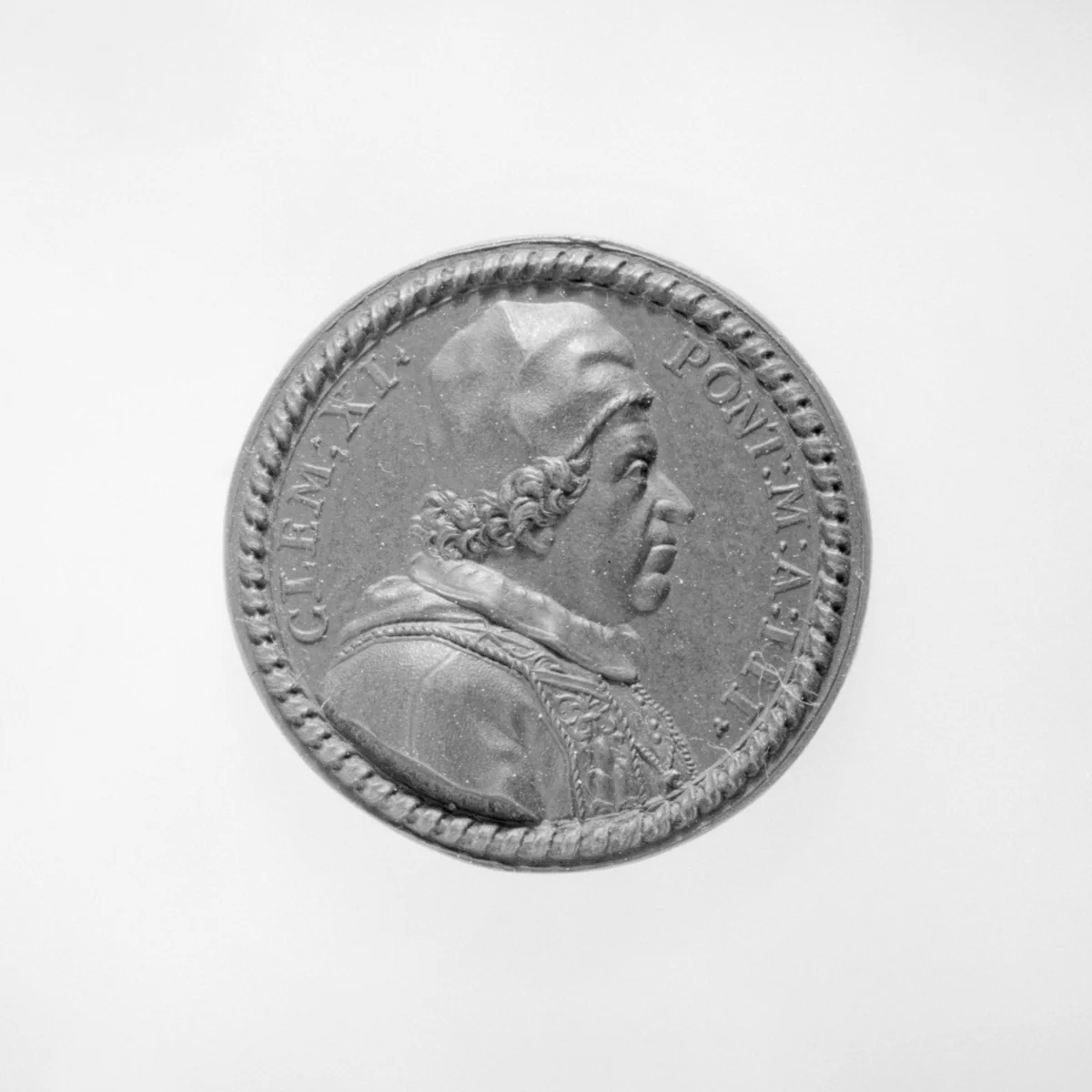 Clement XI (Pope 1700–21) by Ermenegildo Hamerani, metalwork, 1702