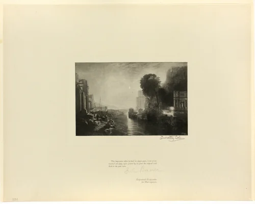Dido Building Carthage, from Old English Masters by Timothy Cole
Joseph Mallord William Turner, print, 1900