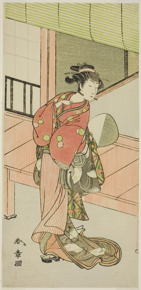 The Actor Sanogawa Ichimatsu II in an Unidentified Role by Katsukawa Shunsho (勝川 春章), print, 1768-1779