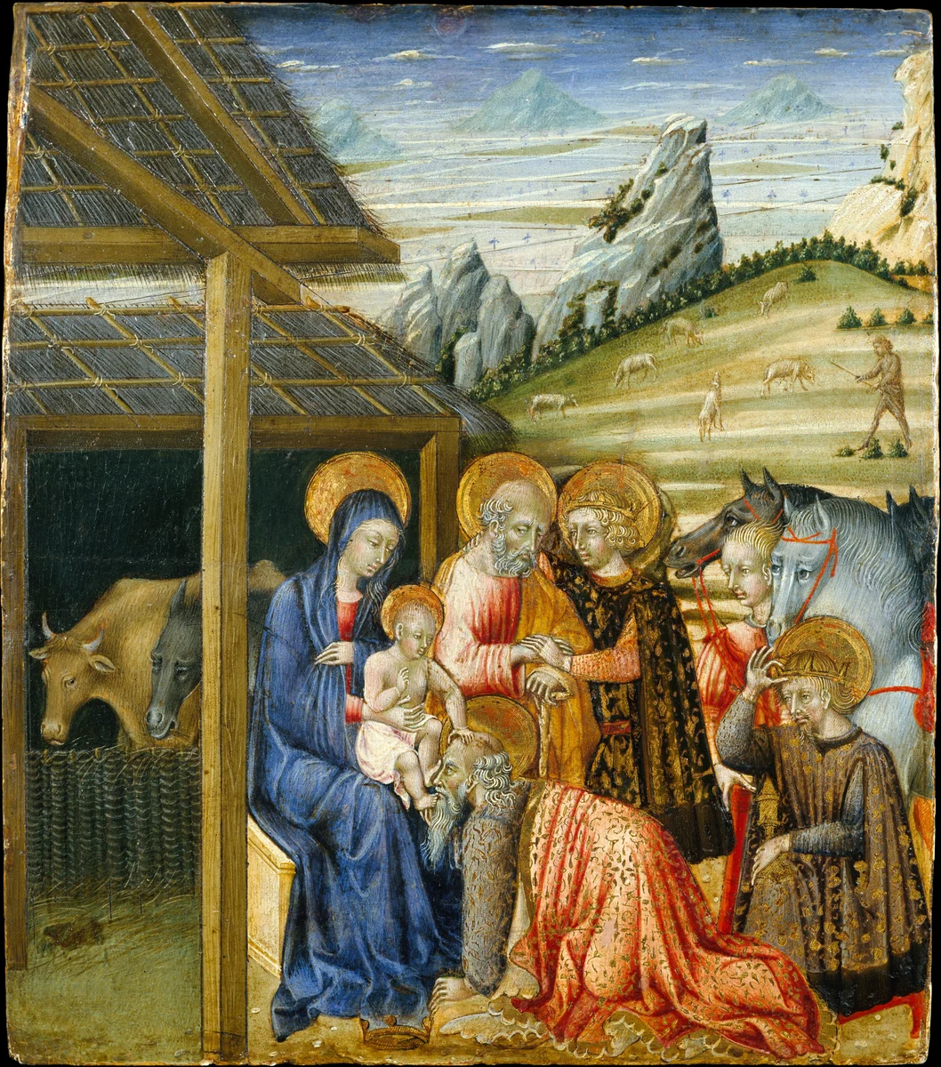 The Adoration of the Magi by Giovanni di Paolo, painting, 1455-1465