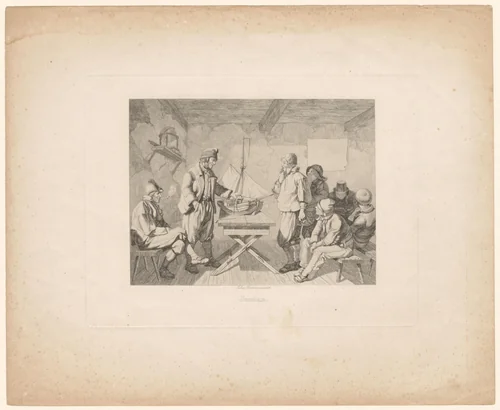 Schippers-examen by anonymous, print, 1820-1845