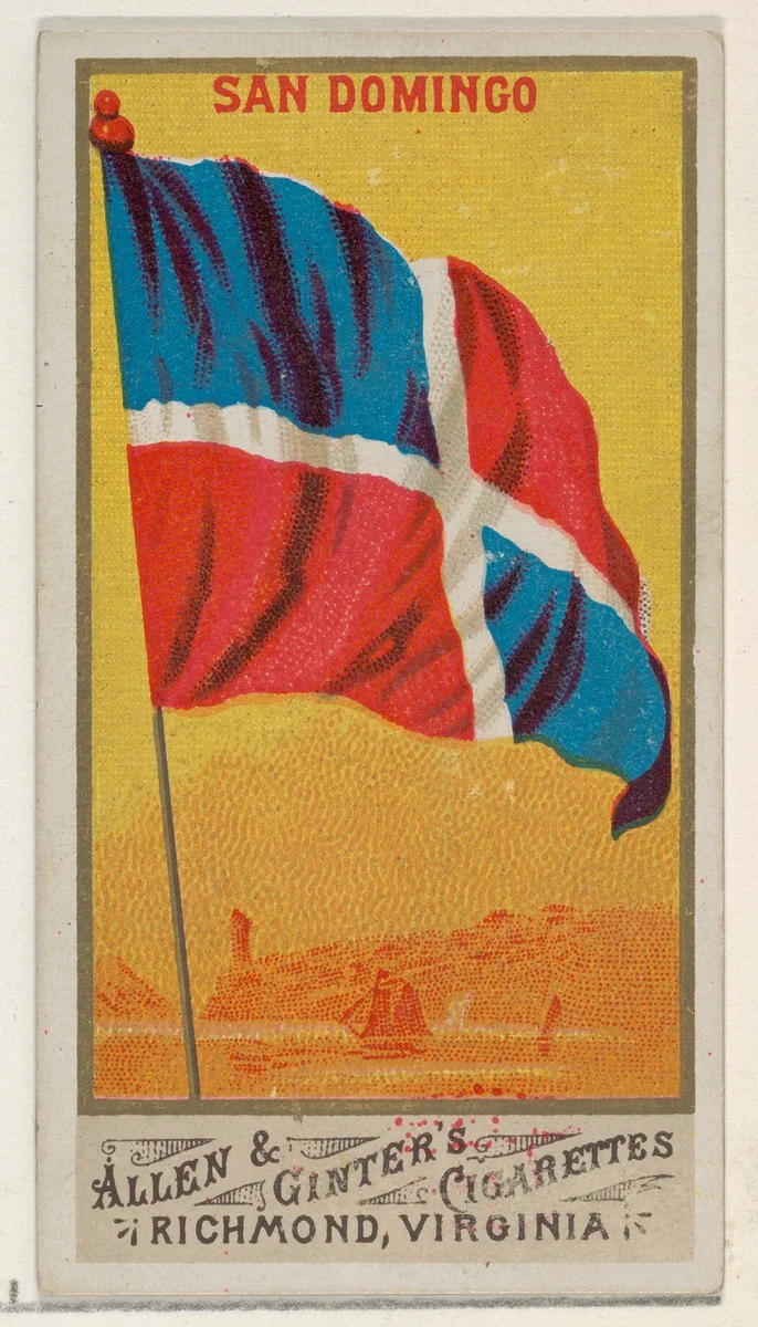 San Domingo, from Flags of All Nations, Series 1 (N9) for Allen & Ginter Cigarettes Brands by Allen & Ginter, print, 1887