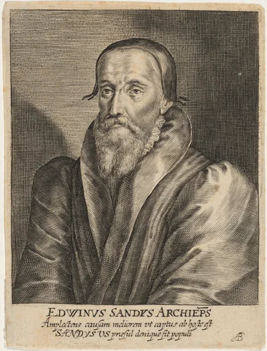 Edwin Sandys, Archbishop of York by Willem de Passe, print, 1620