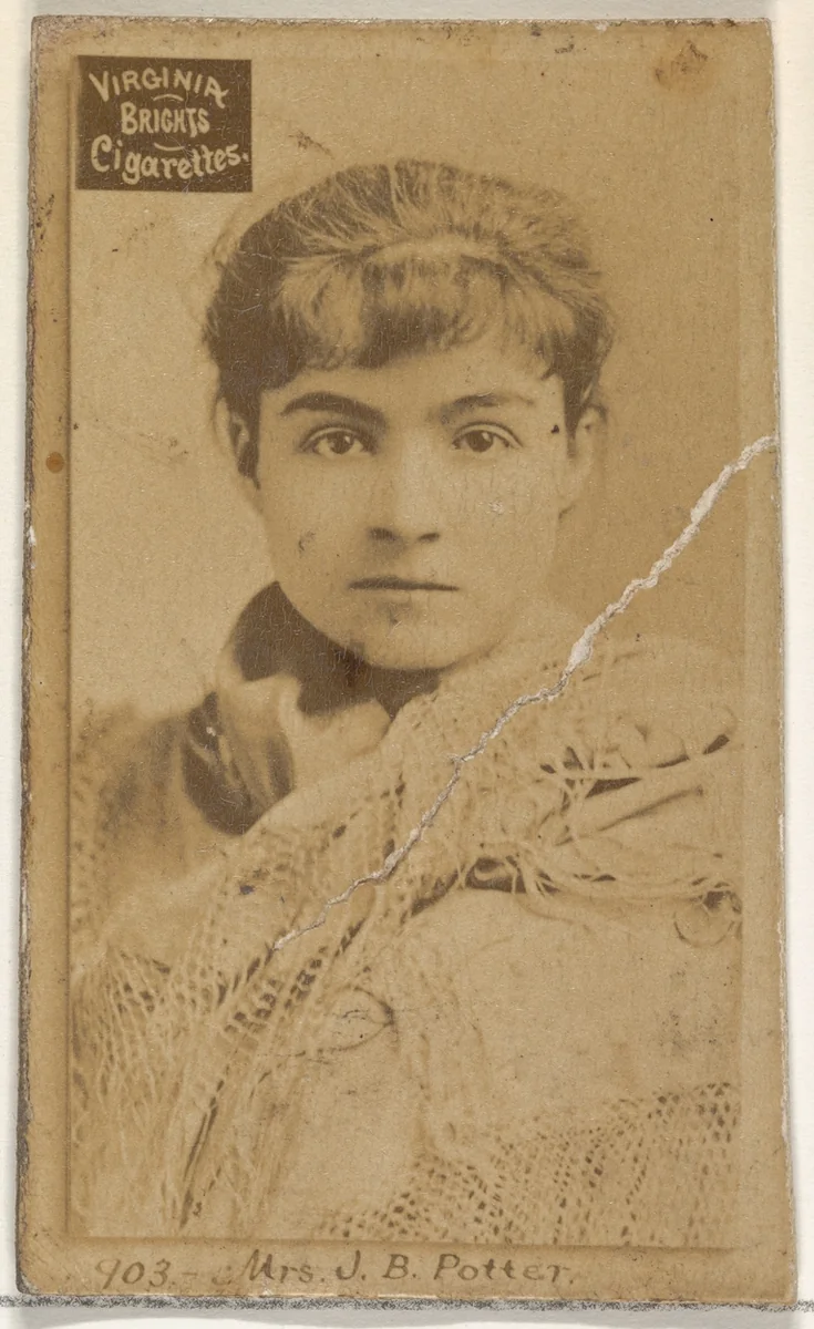 Card 903, Mrs. J.B. Potter, from the Actors and Actresses series (N45, Type 2) for Virginia Brights Cigarettes by Allen & Ginter, photograph, 1885-1891