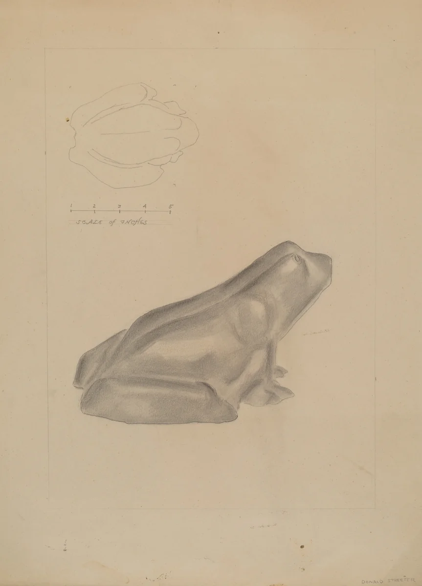 Frog Door Stop by Donald Streeter, index of american design, 1936