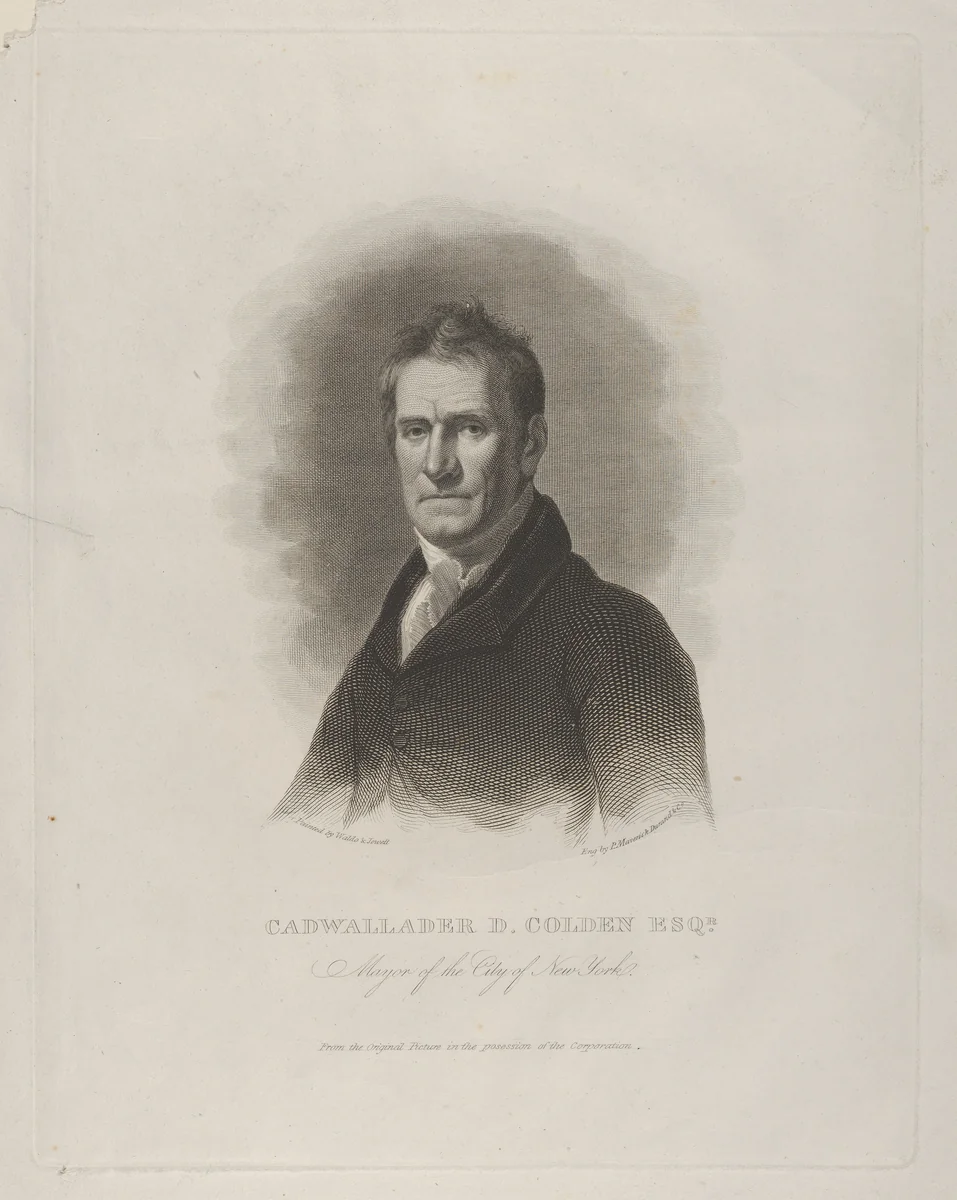 Cadwallader David Colden, Mayor of New York City by Asher Brown Durand, print, 1820-1830