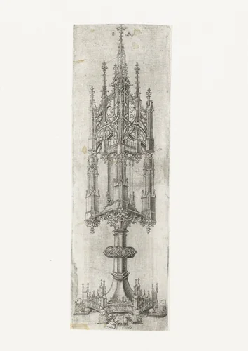 Gotische monstrans by Unknown, print, 1455-1503
