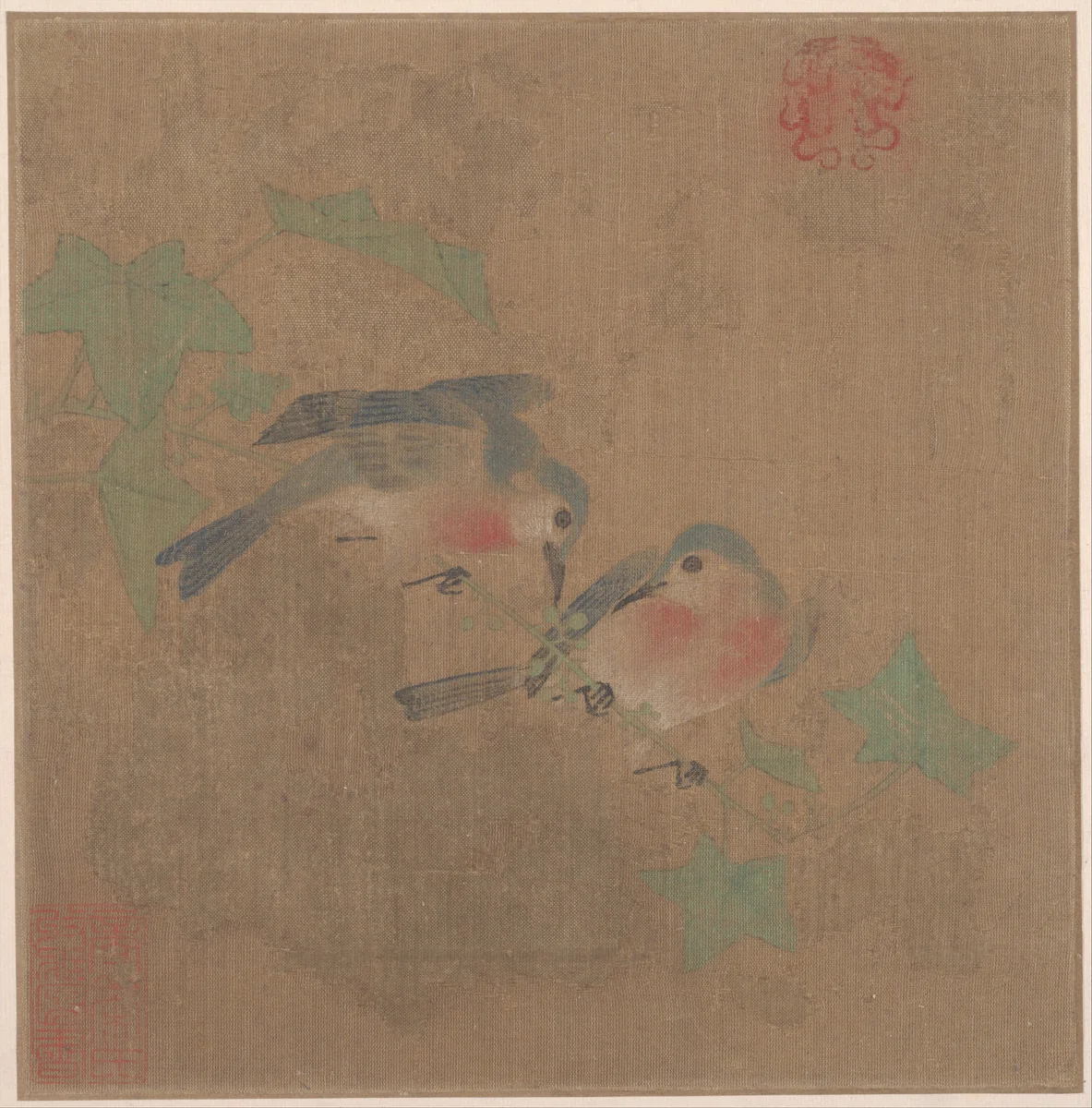 Birds on Fruit Branch by Unidentified Artist, painting, 960-1279