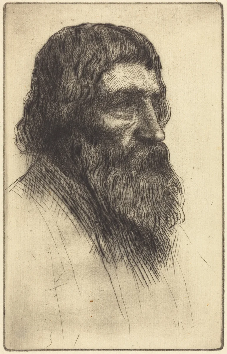 English Peasant (Paysan anglais) by Alphonse Legros, print, 1837-1911