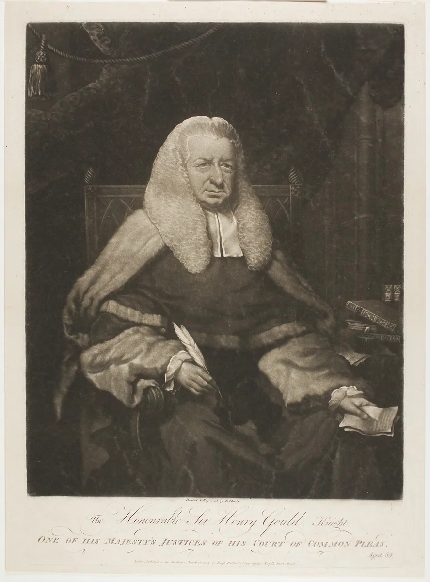 The Honorable Sir Henry Gould by Thomas Hardy, print, 1794