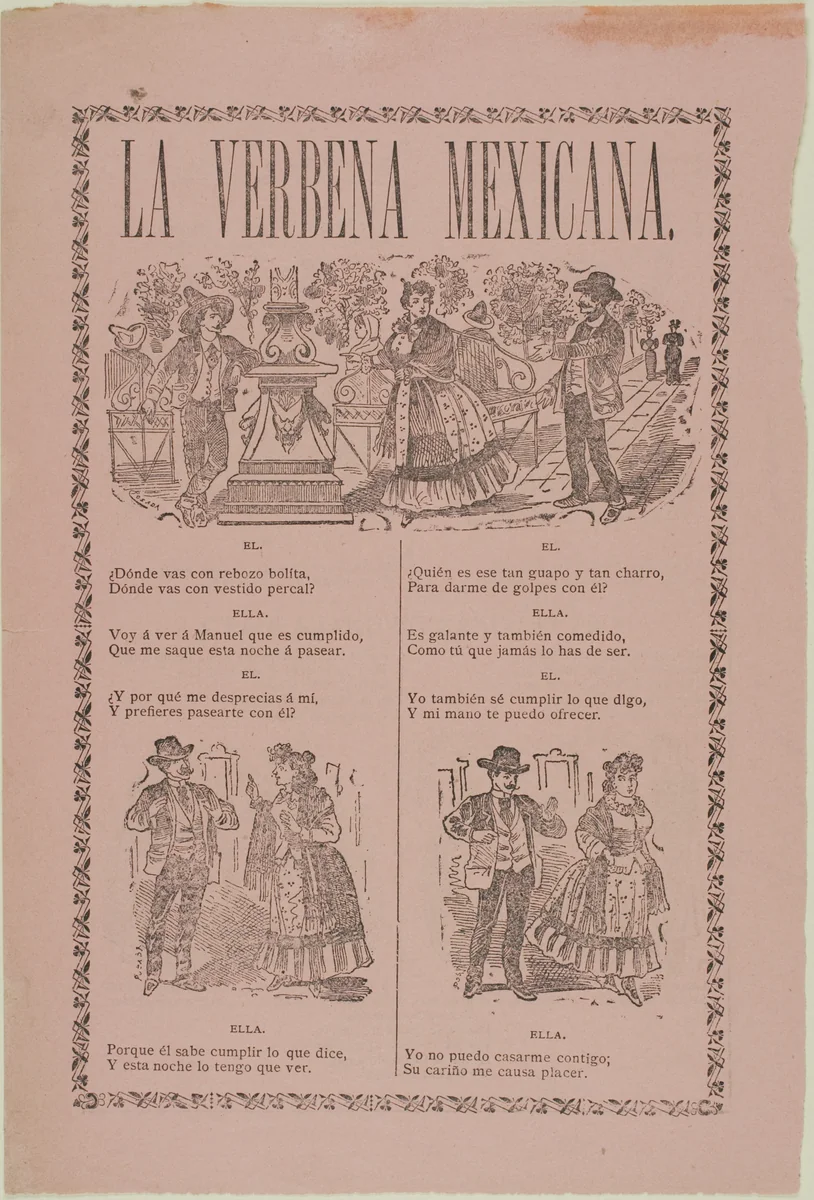 The Mexican Party by José Guadalupe Posada, print, 1897-1907
