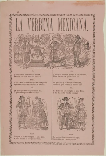 The Mexican Party by José Guadalupe Posada, print, 1897-1907