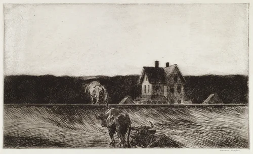 American Landscape by Edward Hopper, print, 1920