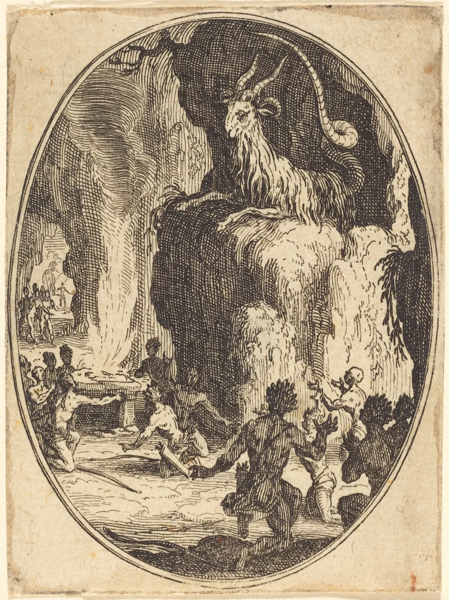 The Cult of the Demon by Jacques Callot, print, 1627