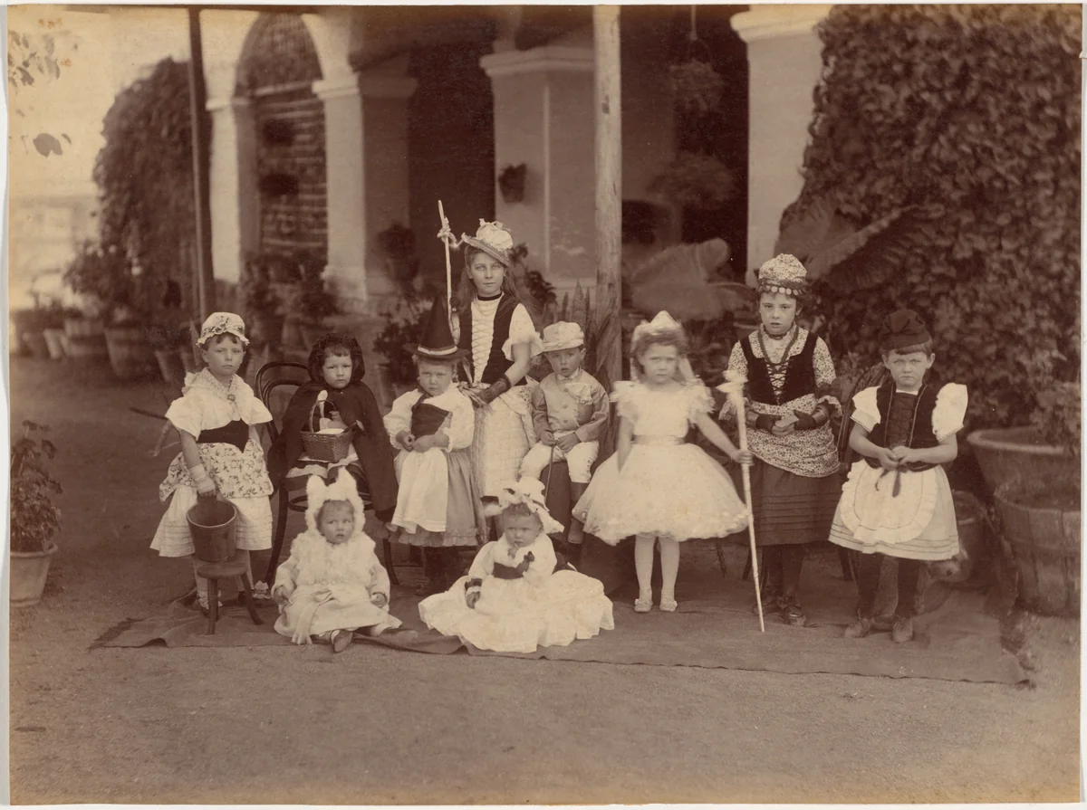 Fancy Group of Children, Indore by Raja Deen Dayal, photograph, 1886