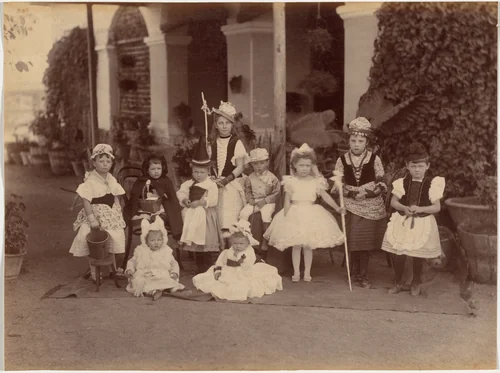 Fancy Group of Children, Indore by Raja Deen Dayal, photograph, 1886