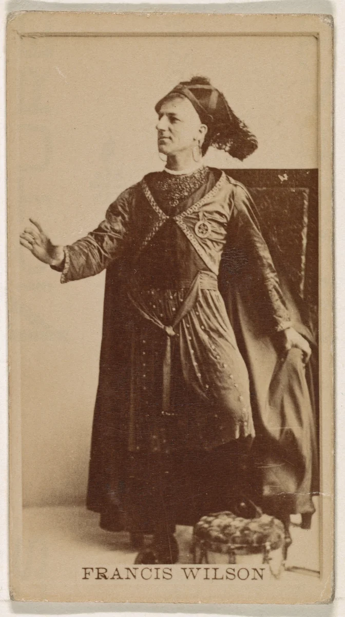 Francis Wilson, from the Actresses series (N245) issued by Kinney Brothers to promote Sweet Caporal Cigarettes by Kinney Brothers Tobacco Company, photograph, 1890